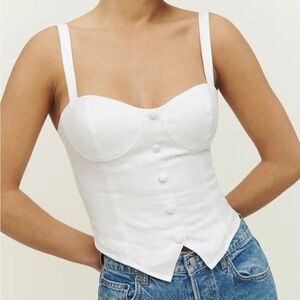 Reformation Olivia Linen Top